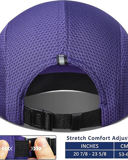 GADIEMKENSD Women's Race Day Running Cap Performance Mesh Hat - Excellent Ventilation, Lightweight, Reflective Safety