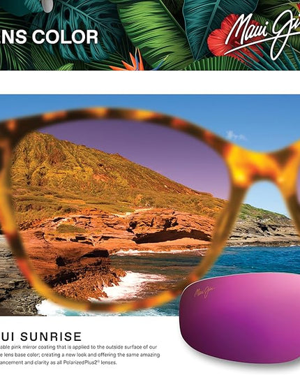 Maui Jim Polarized Men's and Women's Hookipa Rectangular Sunglasses