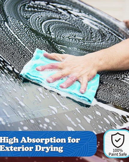 FIXSMITH Shop Towels, Microfiber Cleaning Cloth Bulk, 200 Pack Microfiber Towels for Cars, All-Purpose Absorbent Cleaning Rags, Dust Cloth for Automotive, Mechanic, Garage, Bar, 11.5 x 11.5 inch