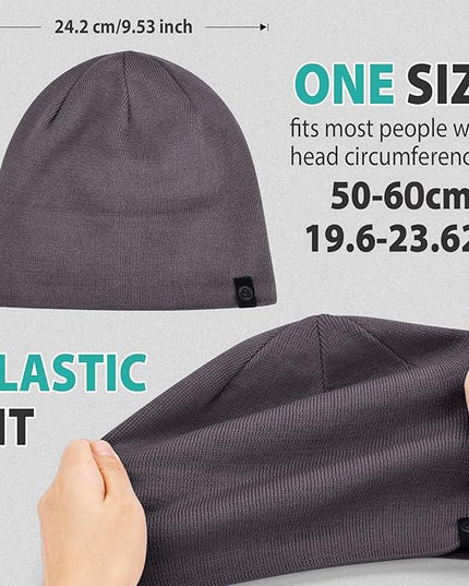 Beanie for Men, Soft Cotton Beanie for Women, Warm Unisex Winter Hat, Running Skull Cap for Cold Weather Activities