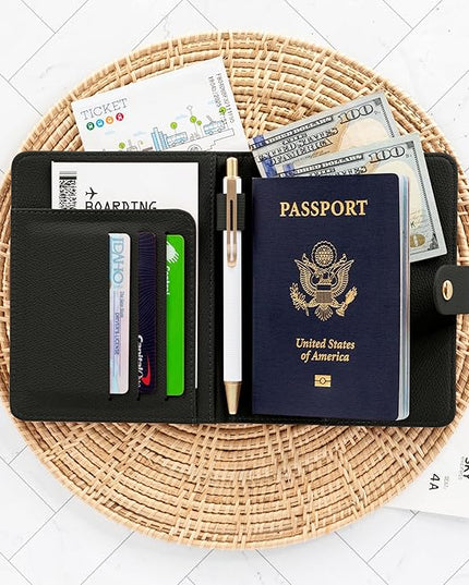 Beautiful Passport Holder for Travel – Cute Cover with Pen Holder to Keep Your Travel Documents Organized & Safe – Quality Passport Wallet for Women & Men and Great for Gifting
