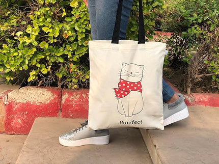 Eco Right Tote Bag for Women, Reusable Grocery Bag, Canvas Tote Bag for Shopping, Cotton Bag for Daily Use, Gifts for Women
