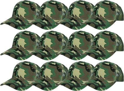 Gelante Mesh Trucker Hat Baseball Cap Structured Front Panel Wholesale LOT 12 Pack