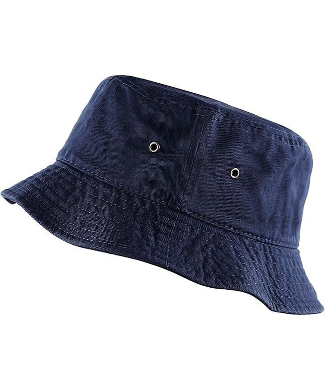 The Hat Depot Bucket Hat - Unisex 100% Cotton & Denim UPF 50 Packable Summer Travel Beach Sun Hat