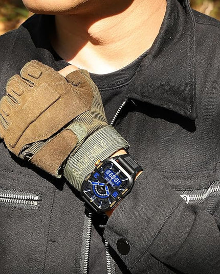 Military Smart Watches for Men (Answer/Make Calls) with Powerful Flashlight 1.96" HD, Outdoor Tactical Smartwatch with Big Battery 880mAh Sport Modes Health Monitor 3ATM for iPhone/Android