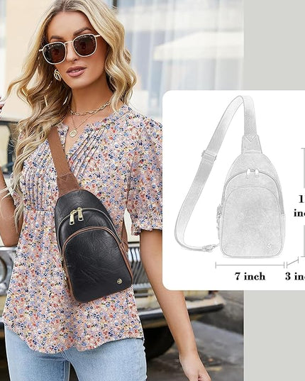 Anti Theft Crossbody Bags for Women Leather Sling Bag Cross Body Travel Purse Chest Bags Fanny Pack Gift Teen Girl