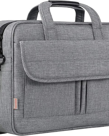 Taygeer Laptop Bag for Men, Water Resistant Crossbody Messenger Shoulder Bag for Business, Professional Premium Office Briefcase, Portable 15.6 Inch Carry On Laptop Case for Notebook/Computer, Grey