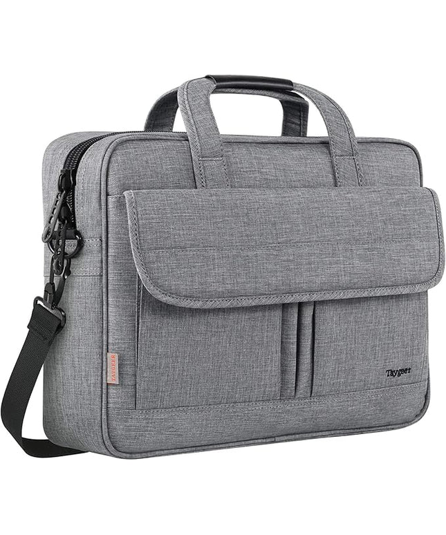 Taygeer Laptop Bag for Men, Water Resistant Crossbody Messenger Shoulder Bag for Business, Professional Premium Office Briefcase, Portable 15.6 Inch Carry On Laptop Case for Notebook/Computer, Grey