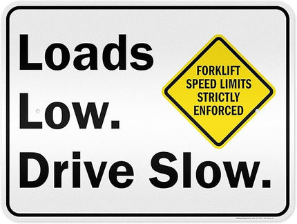 Loads Low Drive Slow Sign, 18x24 Inches, 3M EGP Reflective .080 Aluminum, Fade Resistant, Made in USA by My Sign Center