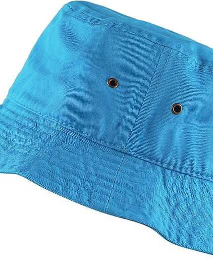 The Hat Depot Bucket Hat - Unisex 100% Cotton & Denim UPF 50 Packable Summer Travel Beach Sun Hat