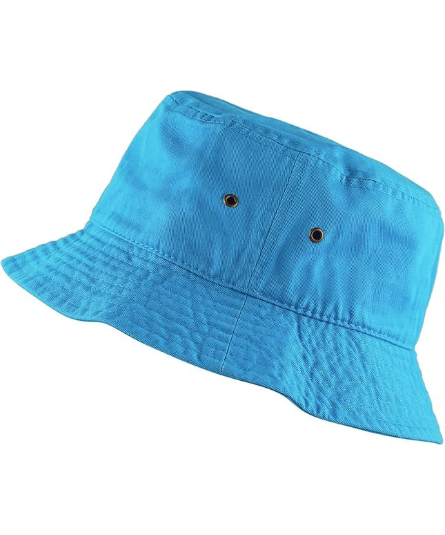 The Hat Depot Bucket Hat - Unisex 100% Cotton & Denim UPF 50 Packable Summer Travel Beach Sun Hat