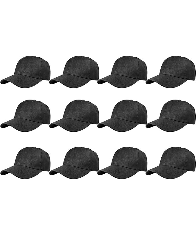 Gelante Plain Blank Baseball Caps Adjustable Back Strap Wholesale LOT 12 PC'S