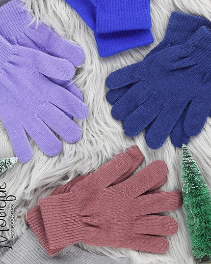 Motique Accessories Ladies Gloves Magic Knit Gloves for Women Solid Colors