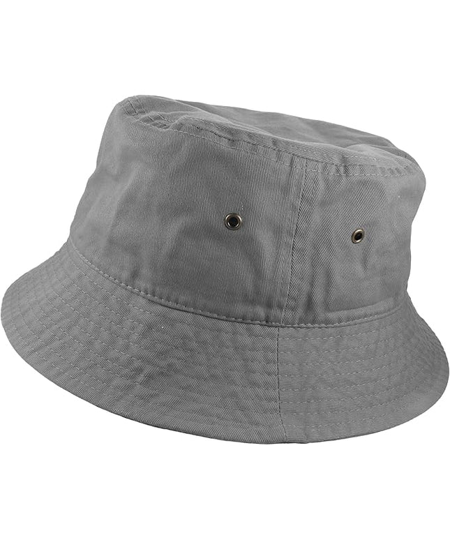 Gelante Solid Color 100% Cotton Bucket Hat for Women and Men Packable Travel Summer Beach Hat