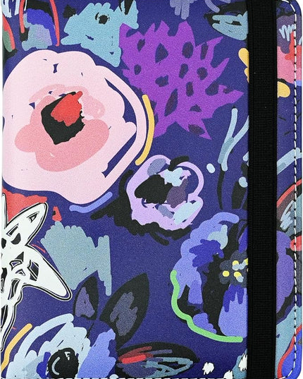Passport Holder for Women and Men PU Leather Passport Cover for Travel (Floral)