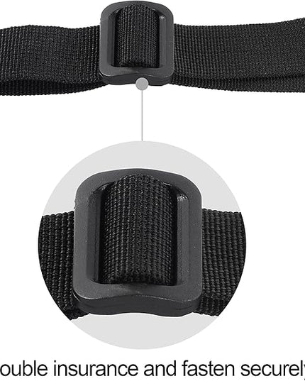 Wisdompro Luggage Strap, 2 Pack Heavy Duty Utility Straps with Quick Release Buckle, Adjustable Nylon Strap for Backpacking, Sleeping Bag Compression, Camping, Hiking - 48 inch, Black