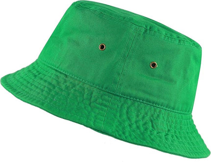 The Hat Depot Bucket Hat - Unisex 100% Cotton & Denim UPF 50 Packable Summer Travel Beach Sun Hat