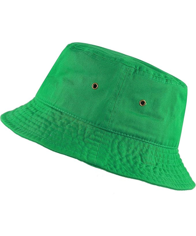 The Hat Depot Bucket Hat - Unisex 100% Cotton & Denim UPF 50 Packable Summer Travel Beach Sun Hat