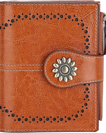 Lavemi Womens Leather Wallet Small Compact RFID Blocking Credit Card Case Purse with Zipper Pocket | Small, Compact, RFID Blocking, Zipper Pocket, Small, Compact