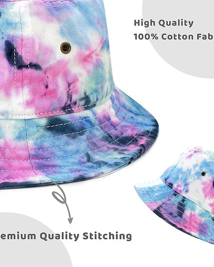 The Hat Depot Bucket Hat - Unisex 100% Cotton & Denim UPF 50 Packable Summer Travel Beach Sun Hat