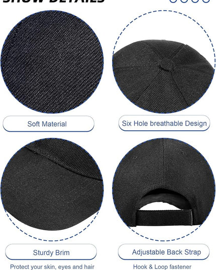 Handepo 24 Pcs Blank Baseball Cap Adjustable Back Strap Plain Blank Camouflage Hat Unisex Baseball Cap for Trucker Men Women