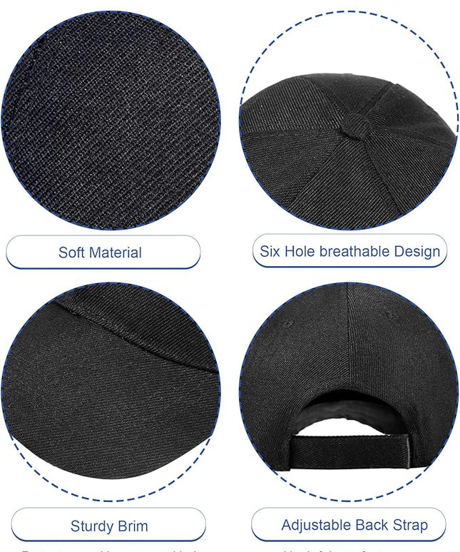 Handepo 24 Pcs Blank Baseball Cap Adjustable Back Strap Plain Blank Camouflage Hat Unisex Baseball Cap for Trucker Men Women