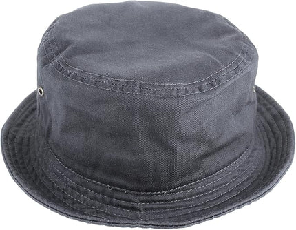 Gelante Solid Color 100% Cotton Bucket Hat for Women and Men Packable Travel Summer Beach Hat