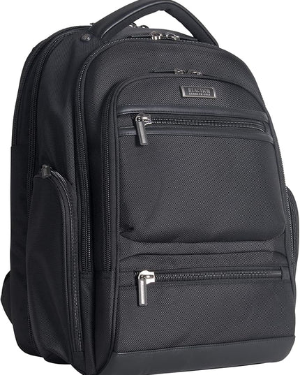 Kenneth Cole Reaction ProTec Travel Business Backpack 17" Laptop Computer TSA Checkpoint-Friendly Bookbag With USB Port, Black