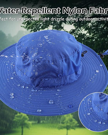 Connectyle Men's Sun Hat UPF 50+ Wide Brim Bucket Hats for Fishing Hiking Gardening Adjustable Boonie Hat Outdoor Safari Hats