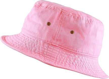 The Hat Depot Bucket Hat - Unisex 100% Cotton & Denim UPF 50 Packable Summer Travel Beach Sun Hat