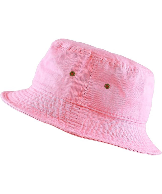 The Hat Depot Bucket Hat - Unisex 100% Cotton & Denim UPF 50 Packable Summer Travel Beach Sun Hat