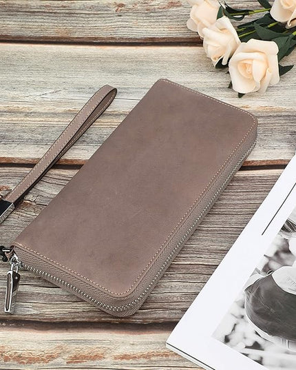 Lavemi Small Compact Women Wallet RFID Blocking Genuine Leather Bifold Purse with ID Windows