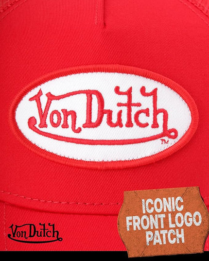 Von Dutch Unisex Trucker Hat - Curved Bill Mesh Back Retro Classic Adjustable Snapback Baseball Cap for Men and Women