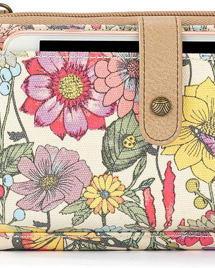 Sakroots Artist Circle Smartphone Crossbody in Coated Canvas, Detachable Wristlet Strap