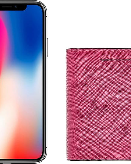 Toughergun Women’s Small Slim Leather Wallet with RFID Protection, Compact Bifold Mini Purse with Clear ID Window