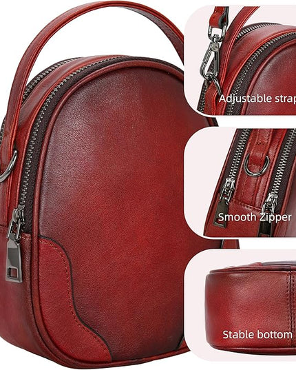 Iswee Small Crossbody Bags for Women Travel Leather Shoulder Bag Mini Purses and Handbags Designer Satchel Ladies Hand Bag