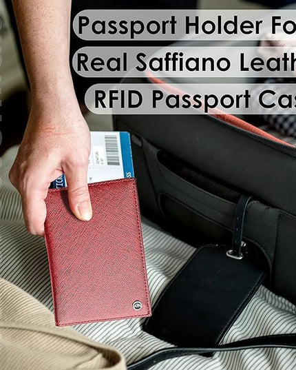 2 Passport Holder - Travel Essentials, RFID Blocking Wallet Credit Card Organiser, Plain Accessories Slim Cover For Men & Women | Travel Essentials, RFID Blocking, Wallet, Accessories, Slim Cover
