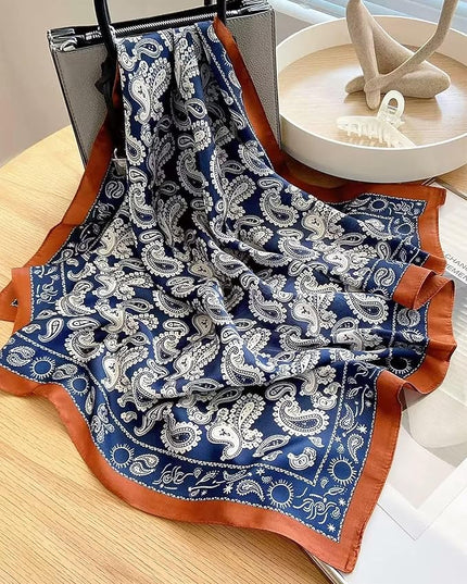 Head Bandanas Scarf for Women Silk Satin Hair Scarf Lightweight Vintage Fashion Square Neck Scarves Gift