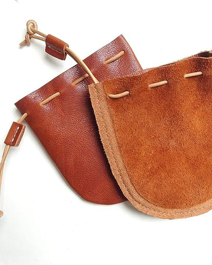 Fantastic Workmanship Genuine Leather Drawstring Coin Purse