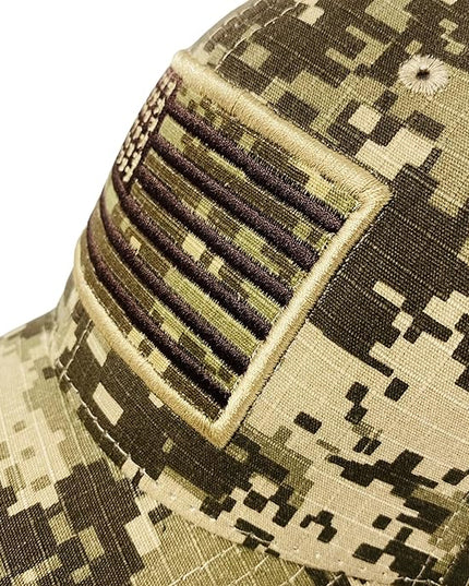 Roytrense Embroidered American Flag Unisex Baseball Cap (100% Cotton)