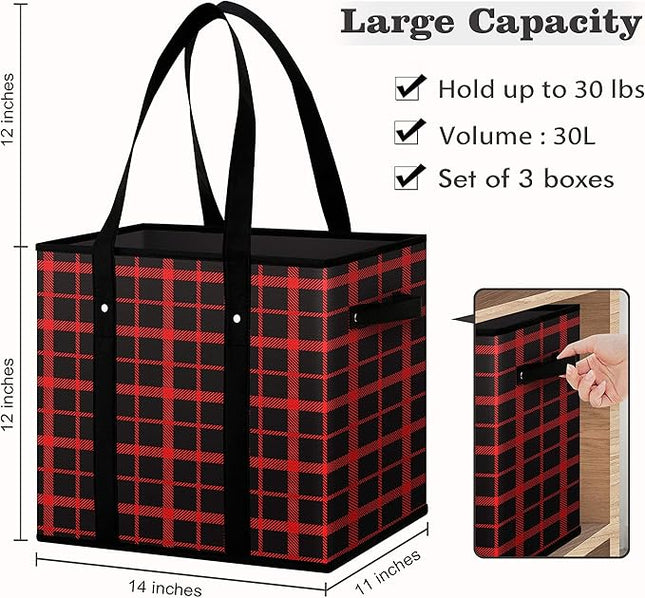 WISELIFE Reusable Grocery Bags 8 Pack,Large Grocery Tote Bag Water Resistant Shopping Bags Foldable Grocery Bag for Clothes,Shoes and Picnic,Red