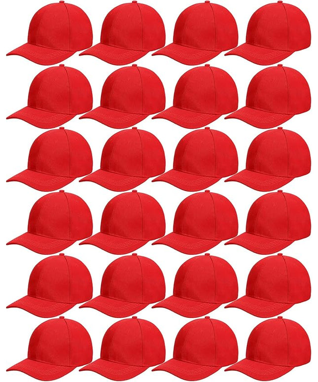 Handepo 24 Pcs Blank Baseball Cap Adjustable Back Strap Plain Blank Camouflage Hat Unisex Baseball Cap for Trucker Men Women