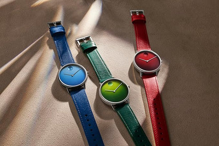 Movado Face Watch - Swiss Quartz, Leather Strap - Classic, Timeless Luxury Fashion Timepiece for Him or Her - 41mm