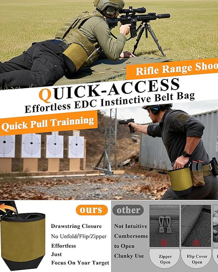 Dump Pouch,Rigid Mag Dump Pouches,Versatile Nylon Molle Pouches with 4PCS Malice Clips, Use for Magazine/Ammo Storage,Hunting, Hiking