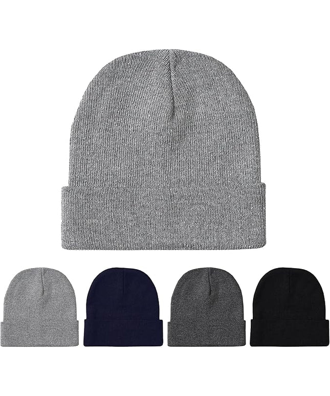 Unisex Winter Beanie – Warm Knit Hat for Men & Women, Soft Stretchy Cold Weather Cap for Outdoor, Running & Hiking