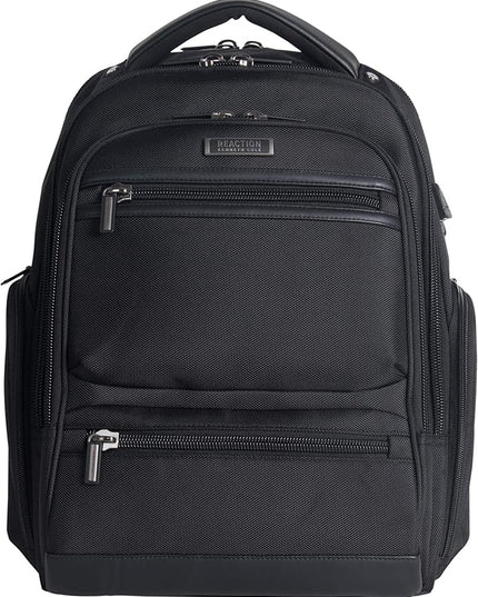 Kenneth Cole Reaction ProTec Travel Business Backpack 17" Laptop Computer TSA Checkpoint-Friendly Bookbag With USB Port, Black