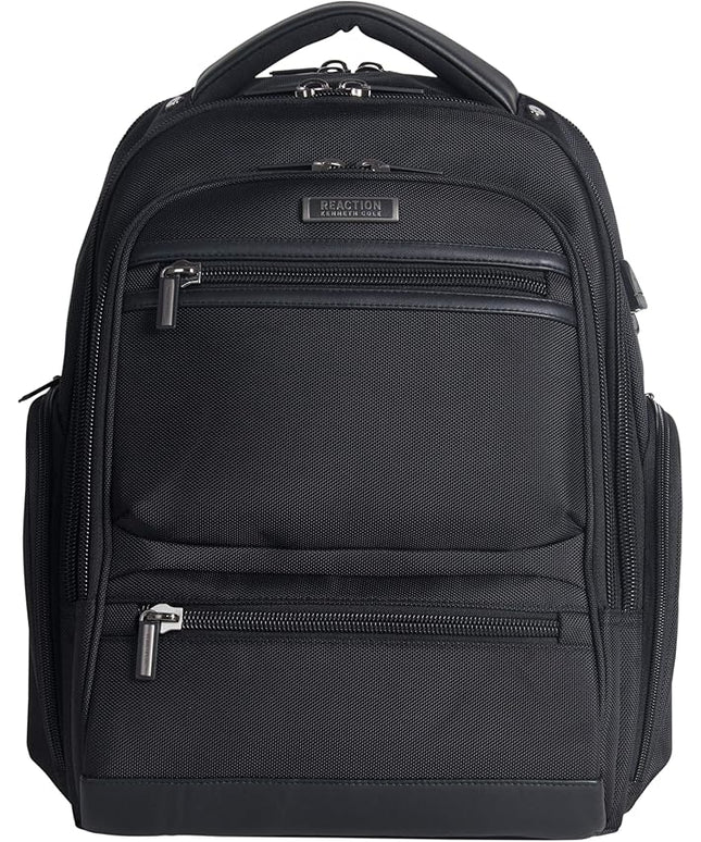 Kenneth Cole Reaction ProTec Travel Business Backpack 17" Laptop Computer TSA Checkpoint-Friendly Bookbag With USB Port, Black