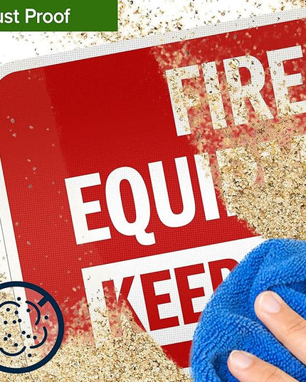 Fire Equipment Keep Clear Sign, 12x18 Inches, 3M EGP Reflective .063 Aluminum, Fade Resistant, Made in USA by My Sign Center