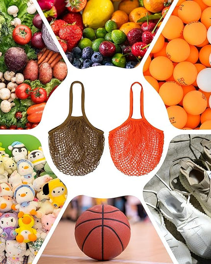 2pcs Fashion Storage Mesh Bag Reusable Fruit Mesh Bag Shopping Mesh Bag Pure Cotton Portable Mesh Bag Shopping Bag