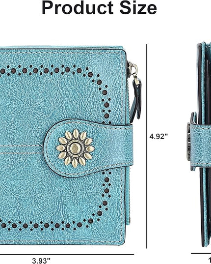 Lavemi Womens Leather Wallet Small Compact RFID Blocking Credit Card Case Purse with Zipper Pocket | Small, Compact, RFID Blocking, Zipper Pocket, Small, Compact